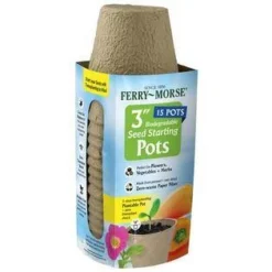 3-Inch Round Fiber Pots, 15-Count -Roundup Sales Store 15