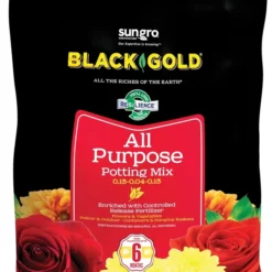 8-Quart Black Gold All Purpose Potting Soil With Fertilizer