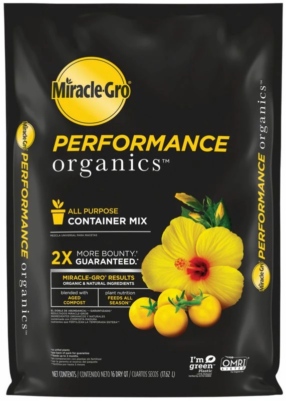 16-Quart Performance Organics™ All-Purpose Container Mix Potting Soil, 0.19-0.03-0.03 3 16-Quart Performance Organics™ All-Purpose Container Mix Potting Soil, 0.19-0.03-0.03