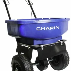 80-Pound Capacity Steel Frame Poly Hopper Salt And Ice Melt Spreader