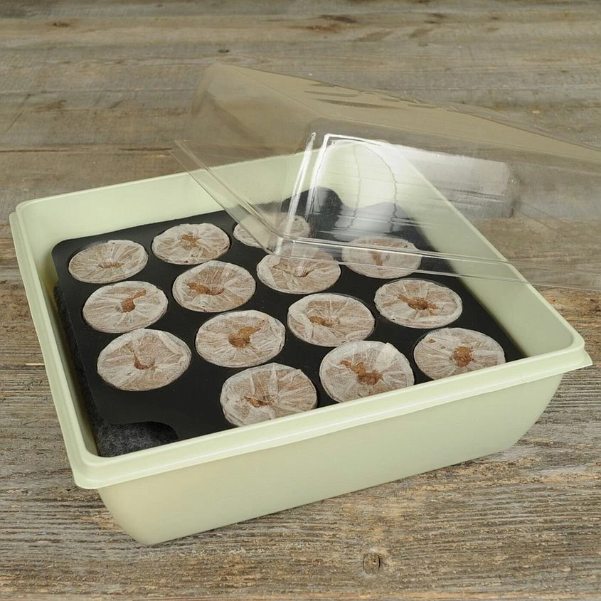 50mm Peat Pellet Self-Watering Seed Starting Greenhouse Kit, 14-Pellets 5 50mm Peat Pellet Self-Watering Seed Starting Greenhouse Kit, 14-Pellets - Image 3