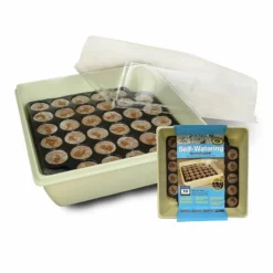 36mm Peat Pellet Self-Watering Seed Starting Greenhouse Kit, 34-Pellets