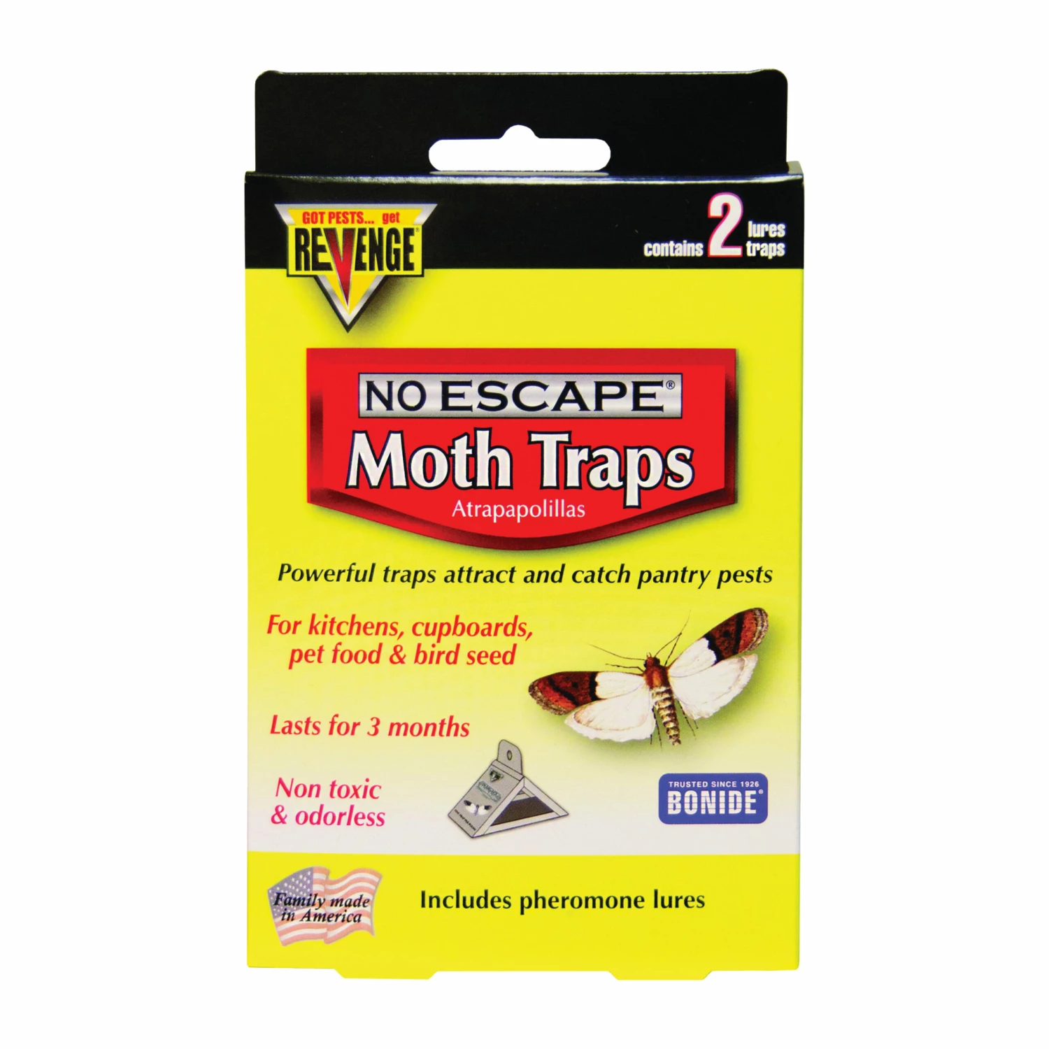 No Escape Moth Traps, 2-Pack 3 No Escape Moth Traps, 2-Pack