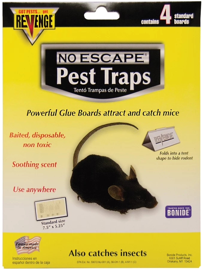 Revenge Mouse Glue Traps, 4 Pack 3 Revenge Mouse Glue Traps, 4 Pack