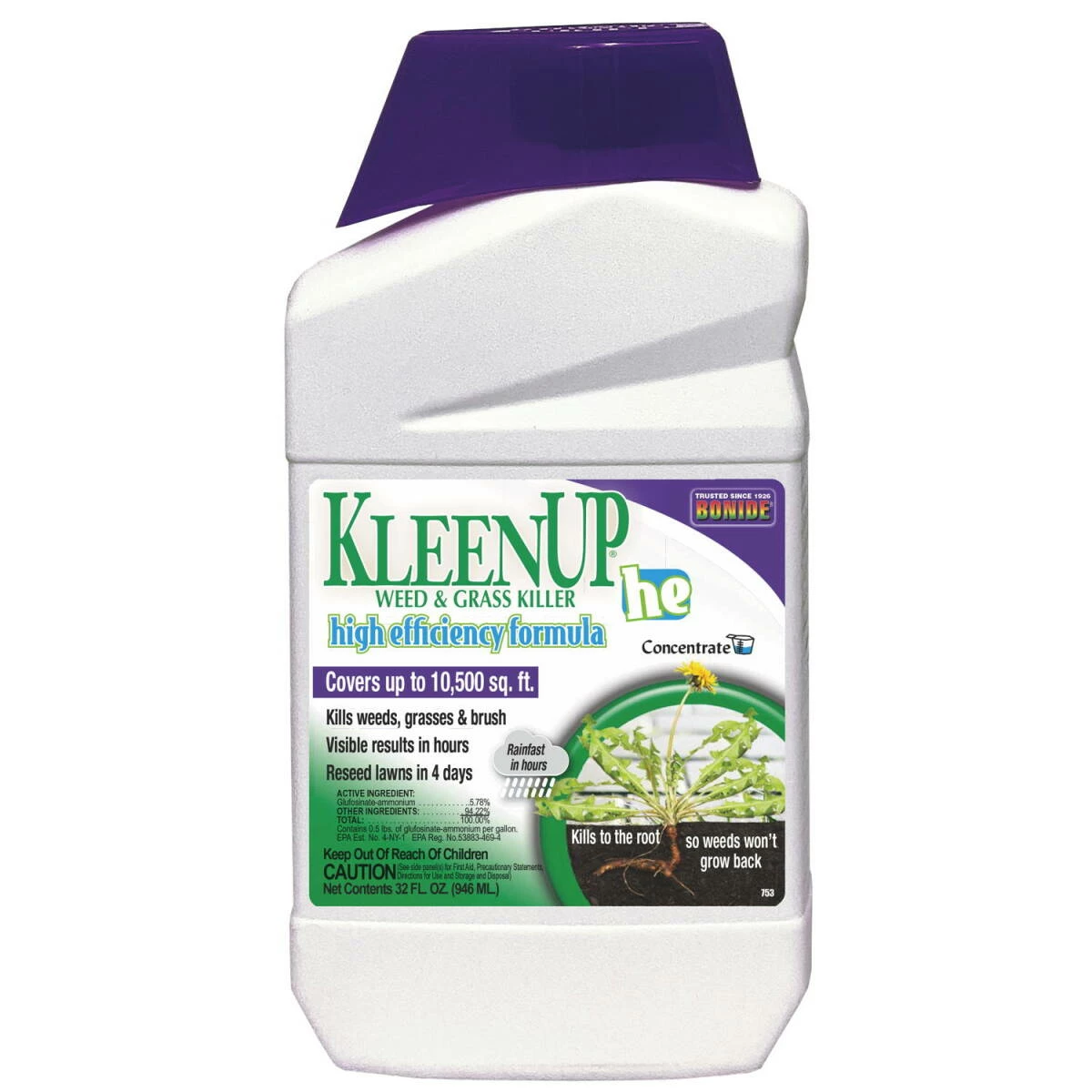 1-Quart Kleenup High Efficiency Weed & Grass Killer Concentrate 5 1-Quart Kleenup High Efficiency Weed & Grass Killer Concentrate - Image 3