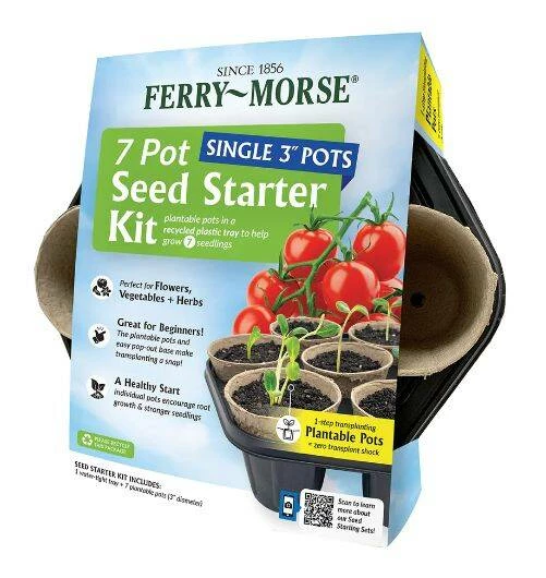 7-Pot Circular Tray With 3-Inch Fiber Pots 3 7-Pot Circular Tray With 3-Inch Fiber Pots