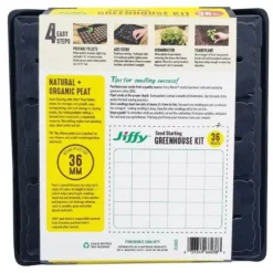 Jiffy Greenhouse 36Mm Pellets 36 Cells Includes Watertight Tray,Gro-Dome, Plant Markers, And Superthrive Plant Vitamins