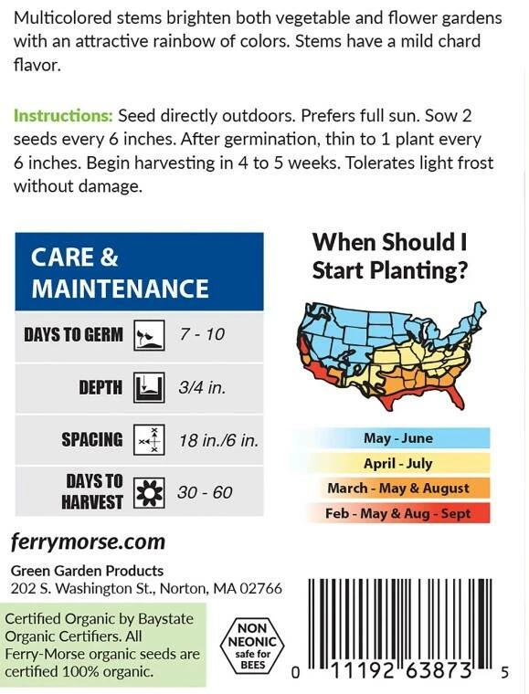 Swiss Chard Mixed Color Organic 3 Swiss Chard Mixed Color Organic