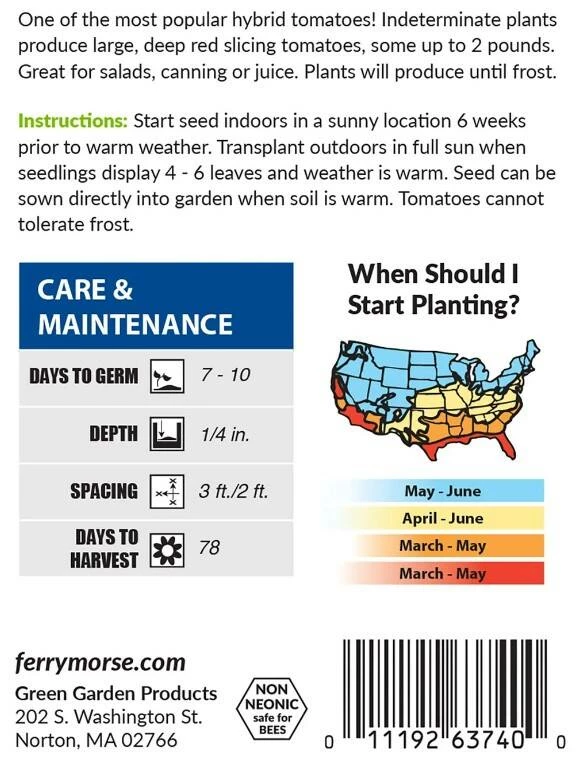 Tomato Big Boy Hybrid Heirloom 3 Tomato Big Boy Hybrid Heirloom