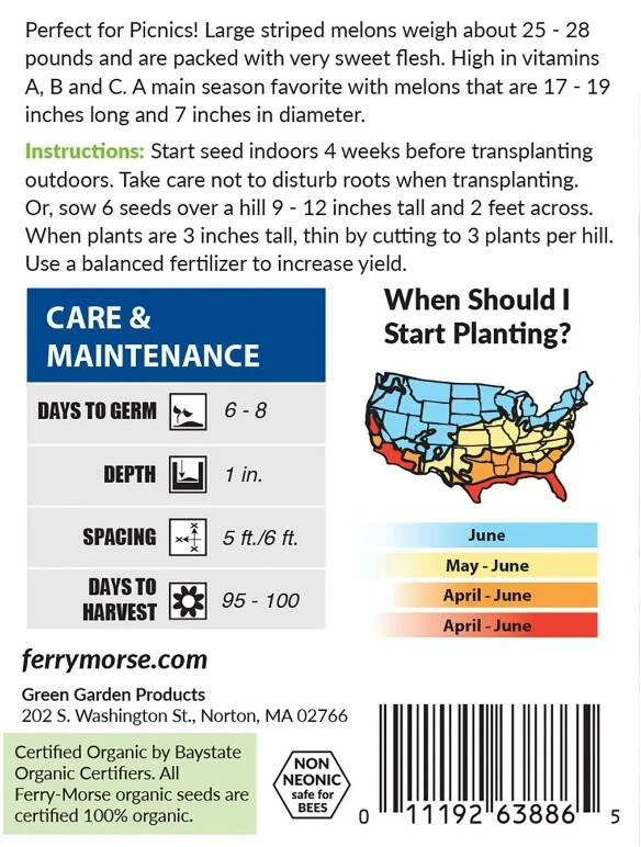 Watermelon Allsweet Organic 3 Watermelon Allsweet Organic
