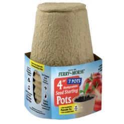 4-Inch Round Fiber Pots, 7-Count 11 4-Inch Round Fiber Pots, 7-Count -Roundup Sales Store fr407